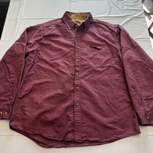 Field & Stream Red Casual Button Down Shirt